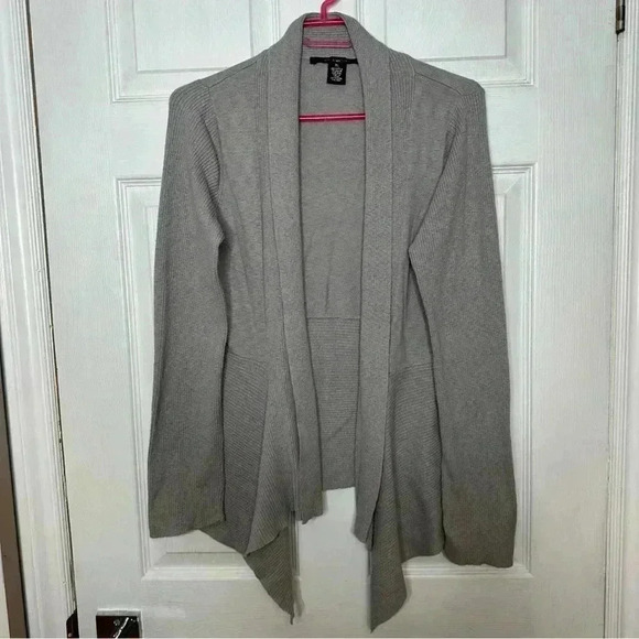 89th & Madison Sweaters - 89th & Madison Cardigan Grey Size Extra Large